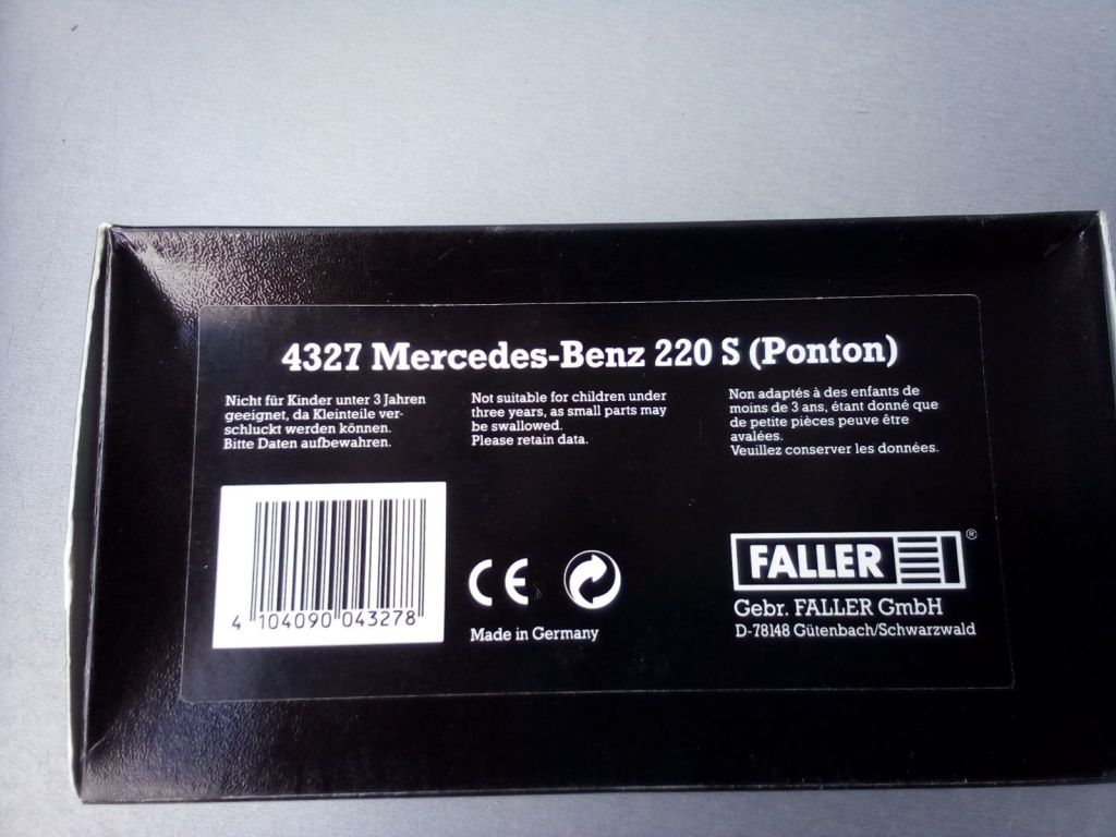 Mercedes-Benz 220 S  (Ponton) Faller Memory Cars 1:43 - фото фото фото 4