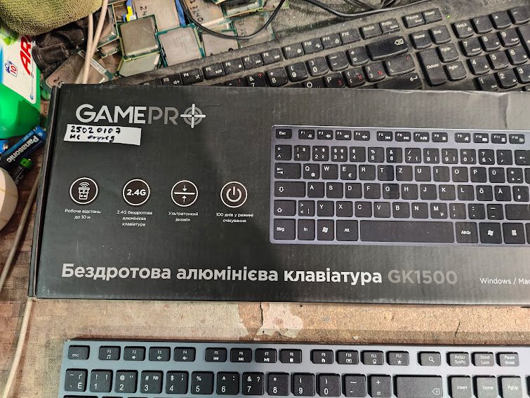 Беспроводная клавиатура GamePro GK1500 № 25020107/1 - фото фото фото 2
