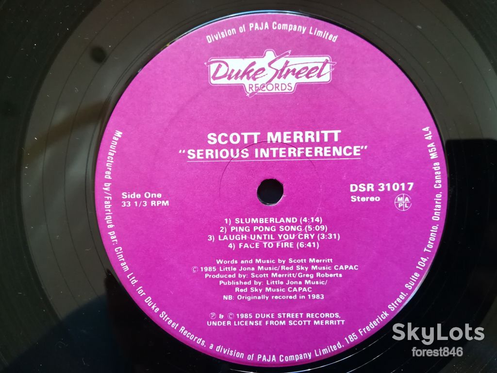 Scott Merritt-Serious interference  (1)-Ex.+-Канада - фото фото фото 6