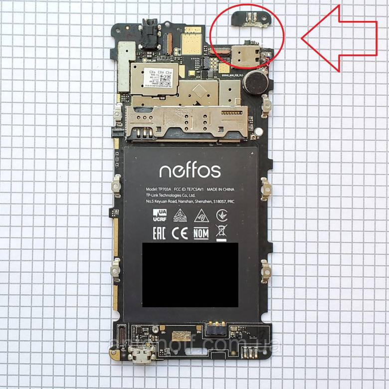 Плата TP-Link Neffos C5A (TP703A) відірваний коннектор! - фото фото фото 0