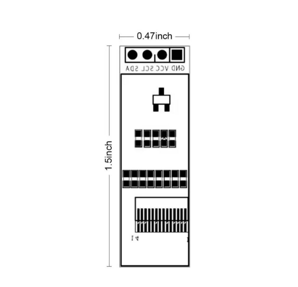 OLED дисплей 0.91" SSD1306 I2C 128x32 для Arduino / ESP32 I2C  (синій, білий) - фото фото фото 3