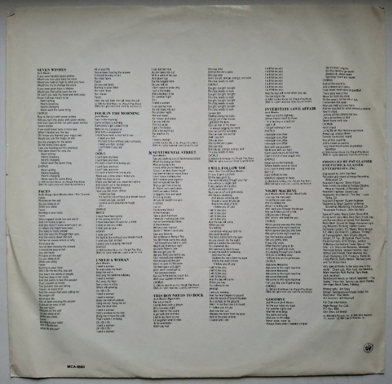 Night Ranger - 7 Wishes - 1985.  (LP). 12. Vinyl. Пластинка. Canada. - фото фото фото 3