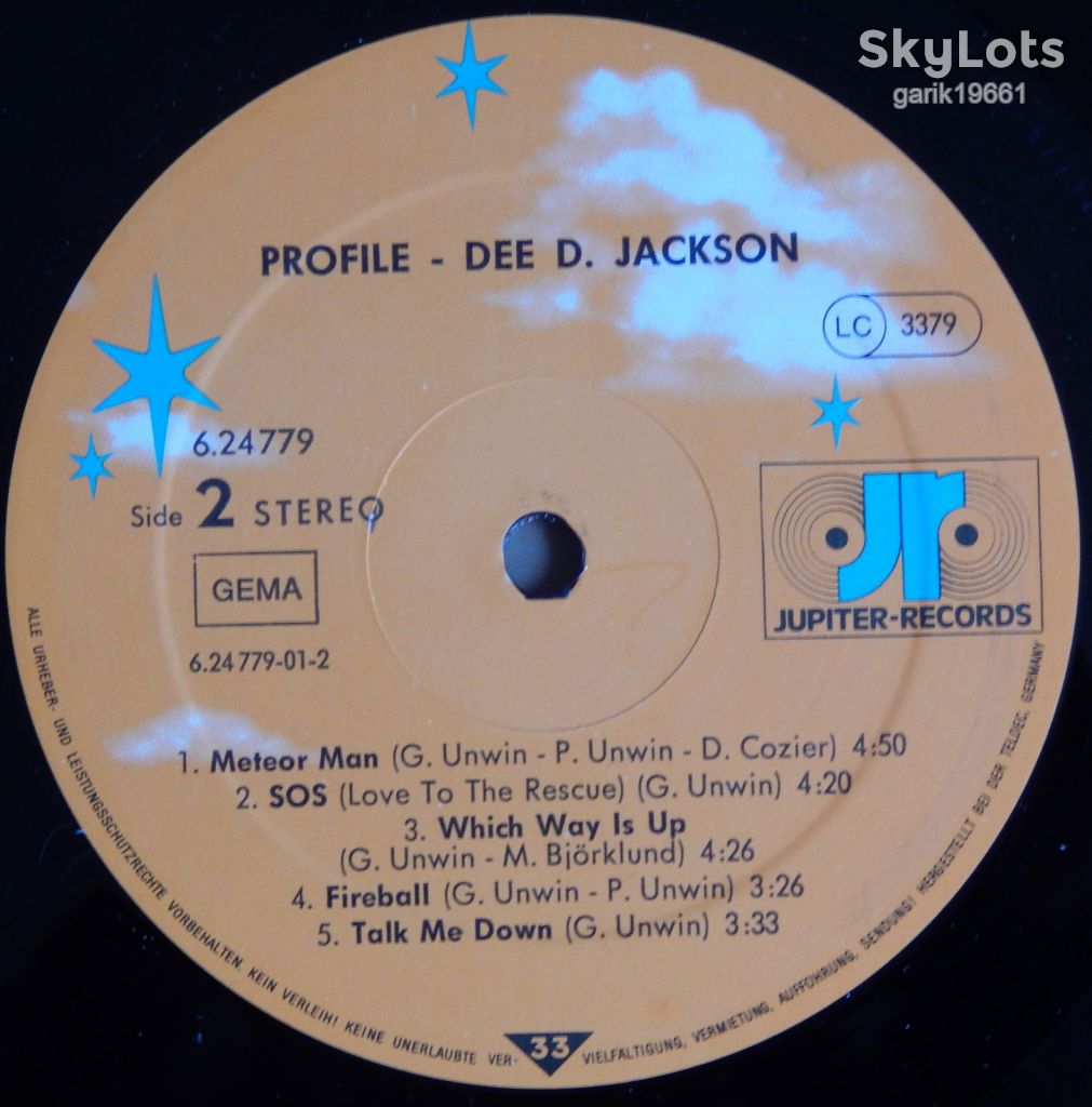 Dee D. Jackson – Profile  (Jupiter Records – 6.24779 AL, Germany) EX+/NM- - фото фото фото 3