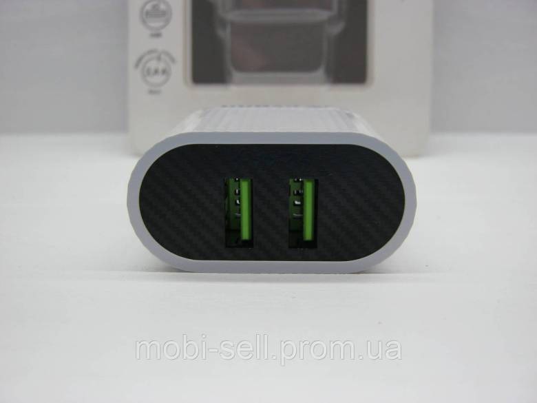 Зарядное устройство CYBOO 12W, 2 x USB, 5V / 2.4A, White, сетевое - фото фото фото 1