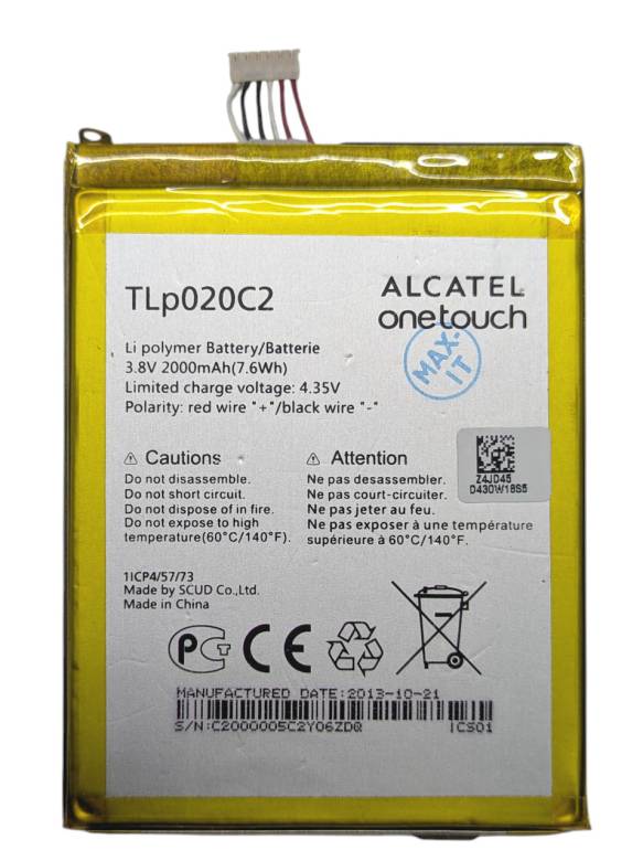 Акумулятор TLP020C2 для Alcatel S950 Idol X/S,6034R,6037Y - фото фото фото 0