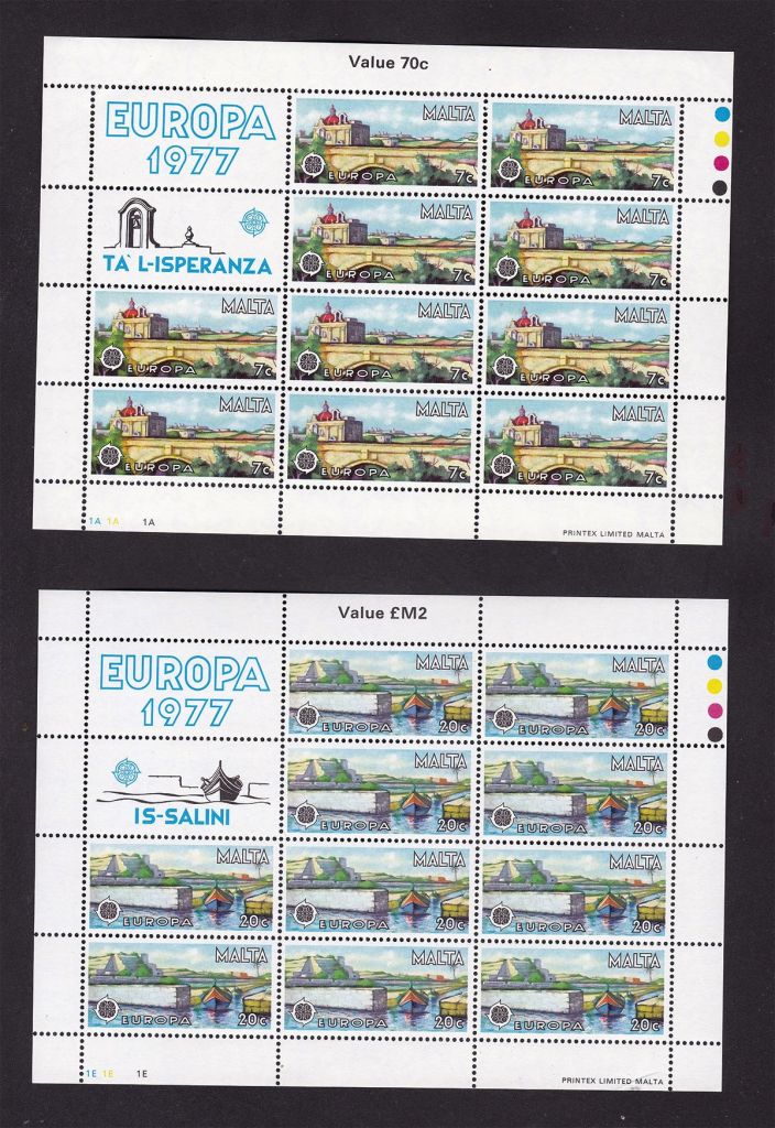Мальта  1977  г MNH - ЕВРОПА СЕПТ  - искусство - 2а м/л - - фото фото фото 0