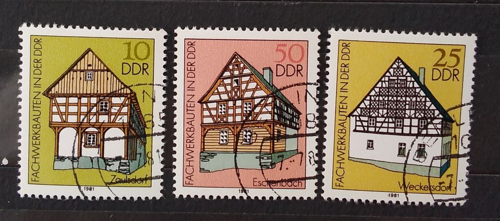 ГДР 1981 г - Фахверковые здания в ГДР, гаш - фото фото фото 3