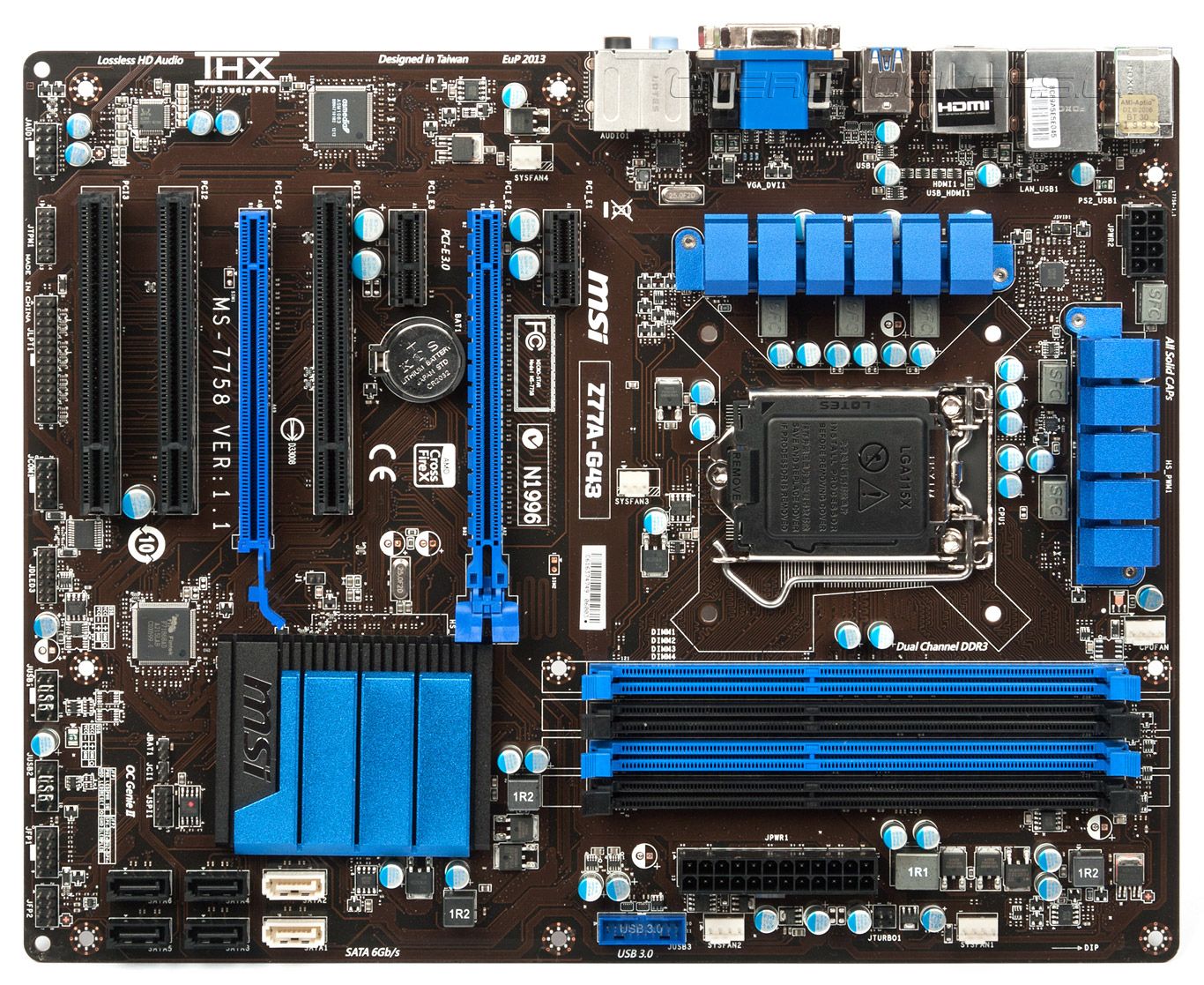 MSI ZH77A-G43   (s1155, Intel H77, PCI-Ex16) - фото фото фото 0