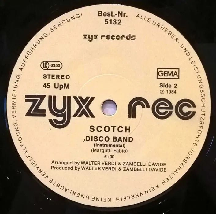 Пластинка.Scotch - Disco Band - 1984.  (EP). 12. Vinyl.Germany. - фото фото фото 2