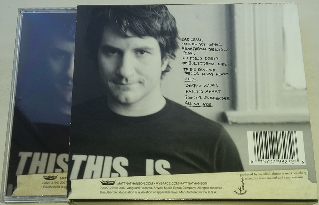 MATT NATHANSON  Some Mad Hope CD US - фото фото фото 2