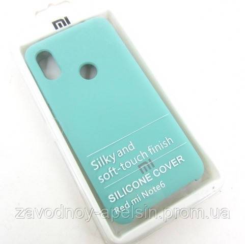 Xiaomi Redmi Note 6 pro чехол мятный Silicone Cover mint - фото фото фото 2