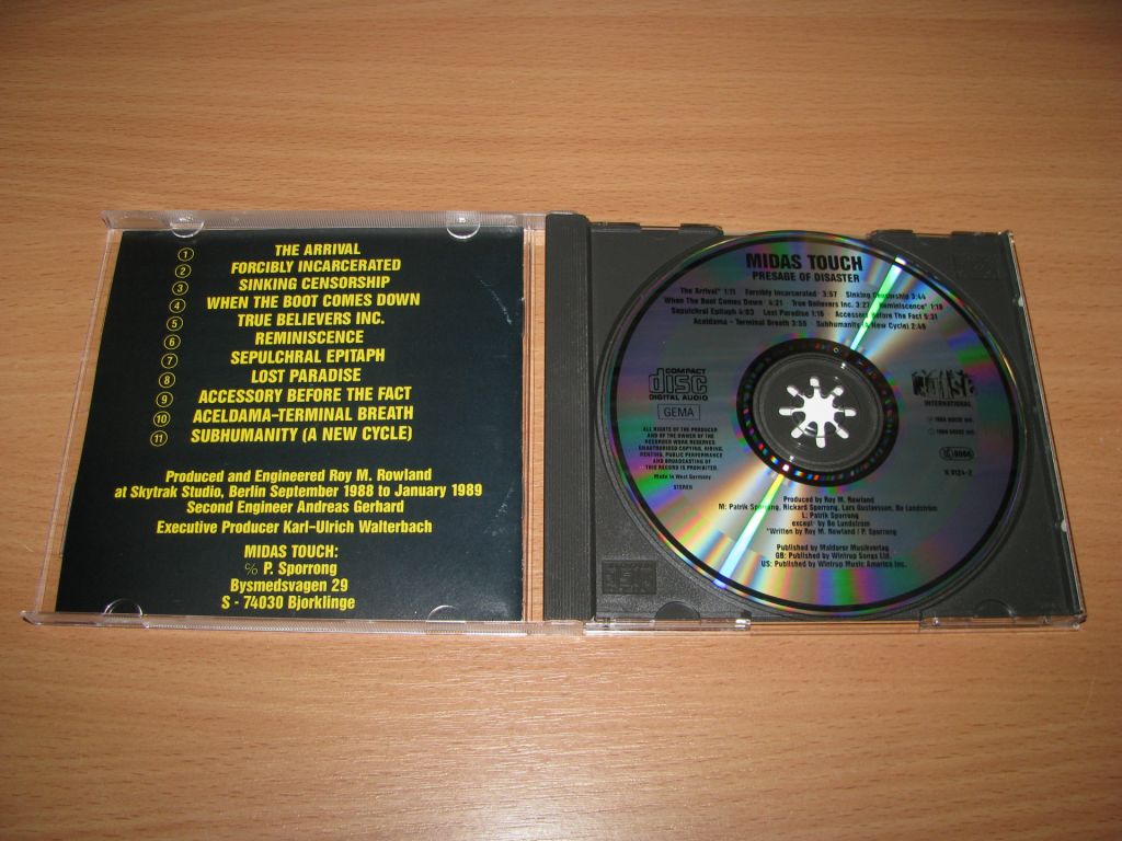 MIDAS TOUCH - Presage Of Disaster   (1989 Noise 1st press) - фото фото фото 1