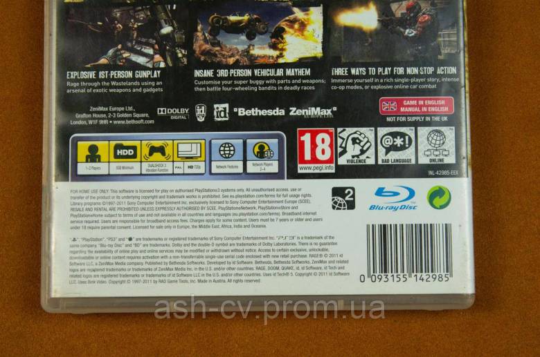 Диск для Playstation 3, гра Rage Anarchy Edition - фото фото фото 2