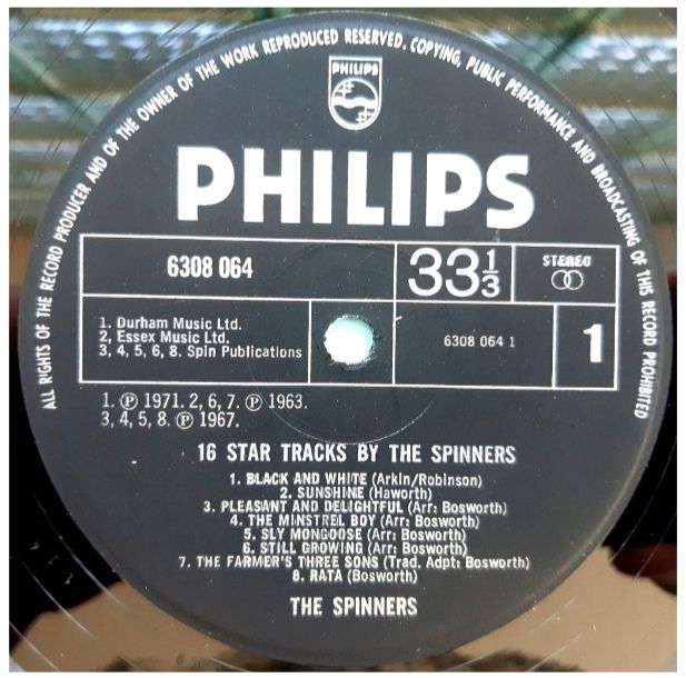 The Spinners - 16 Star Tracks - 1963-71.   (LP). 12. Vinyl. Пластинка. England. - фото фото фото 2