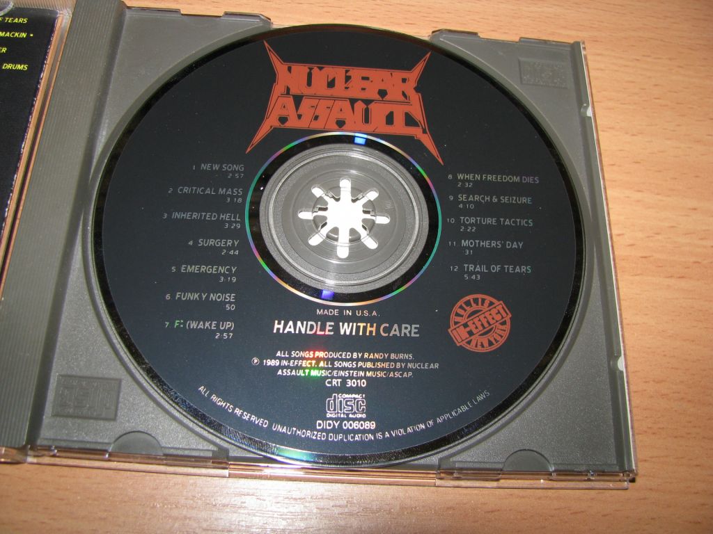 NUCLEAR ASSAULT - Handle With Care  (1989 In-Effect  CRC, 1st press,USA) - фото фото фото 2