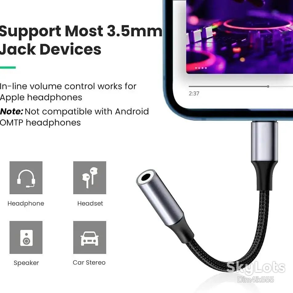 Переходник Lightning to Mini-Jack 3.5mm - фото фото фото 9