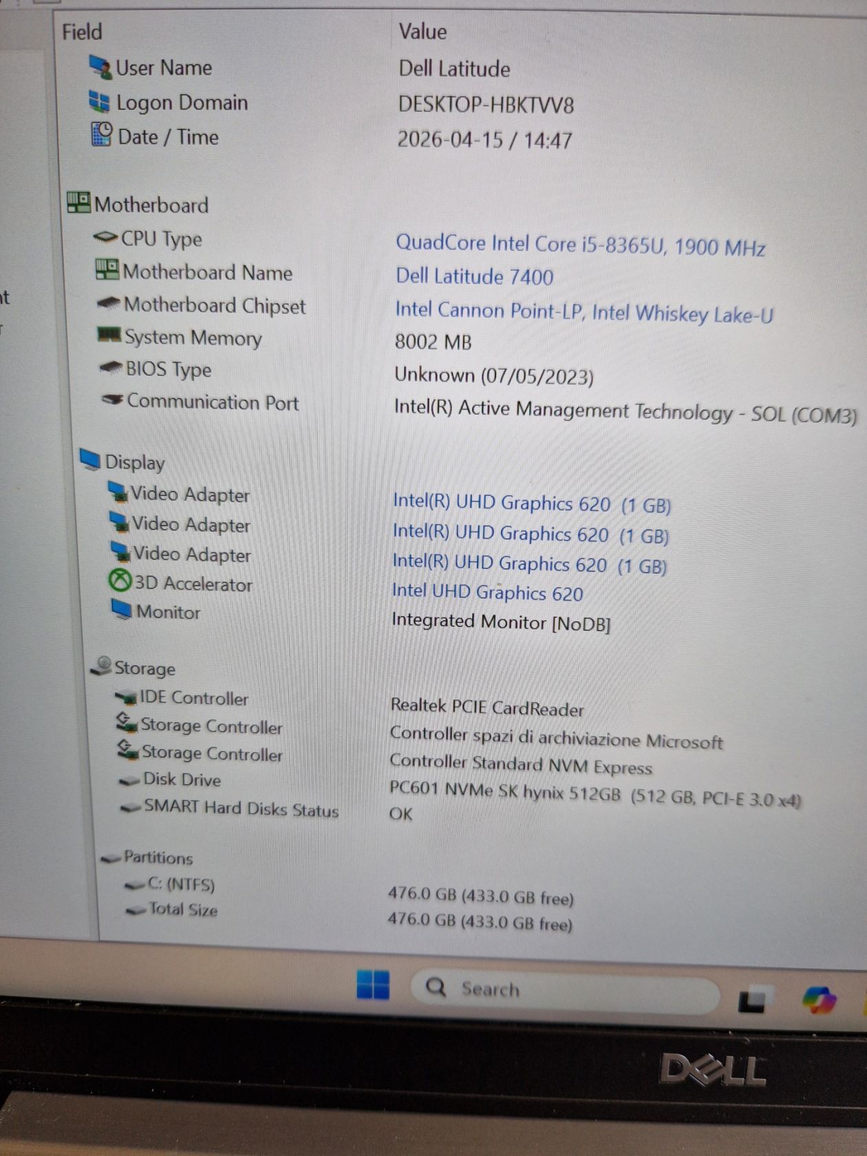Ноутбук i5-8365U 1.6-4.1Ghz/8gb ddr4/ssd 512gb Сенсорний Dell latitude 7400 - фото фото фото 1