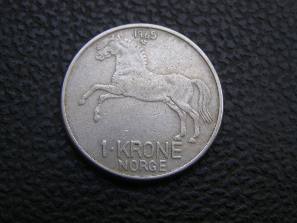 1 крона  Норвегия 1965 г - фото фото фото 0