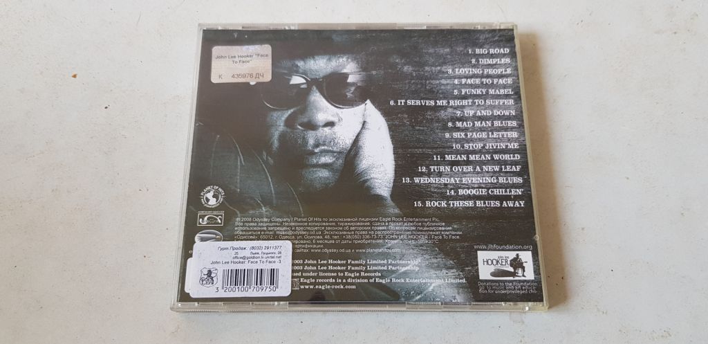 John Lee Hooker Face To Face CD ліцензія - фото фото фото 1