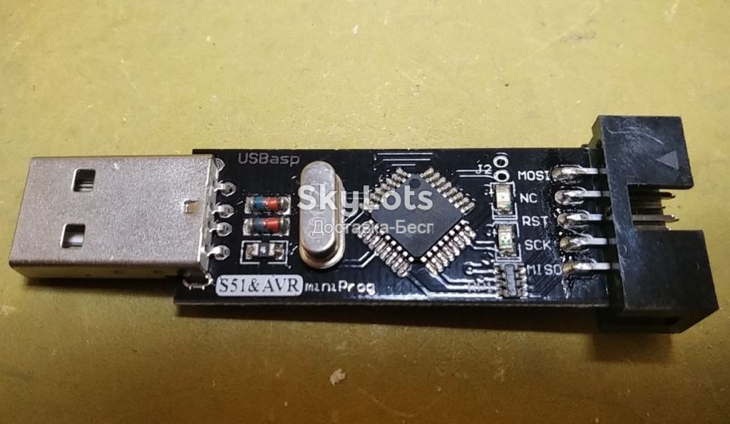 Программатор USB USBASP LC-01 51 AVR ATMEGA8 ATMEGA128 Win7 ATtiny/CAN/PWM   (489-1) - фото фото фото 2