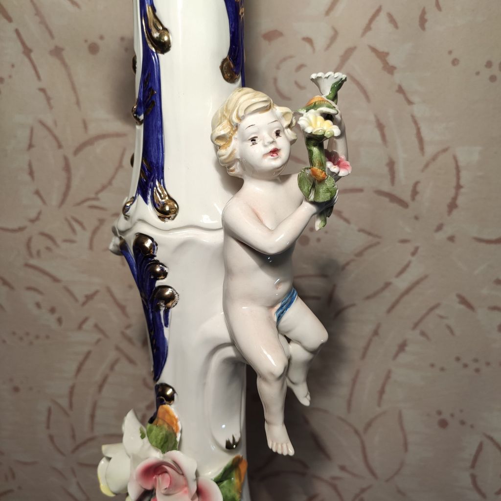 * Capodimonte ceramic floor lamps with globular glas - фото фото фото 6