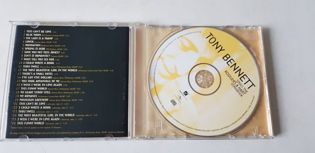 Tony Bennett Sings Rodgers And Hart Songbook CD ліцензія - фото фото фото 2