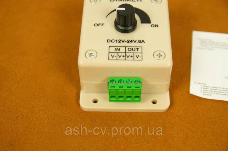 Діммер, Dimmer, для, LED, світлодіодних, стрічок, регулятор яскравості, 12V, 24V, 8A - фото фото фото 2