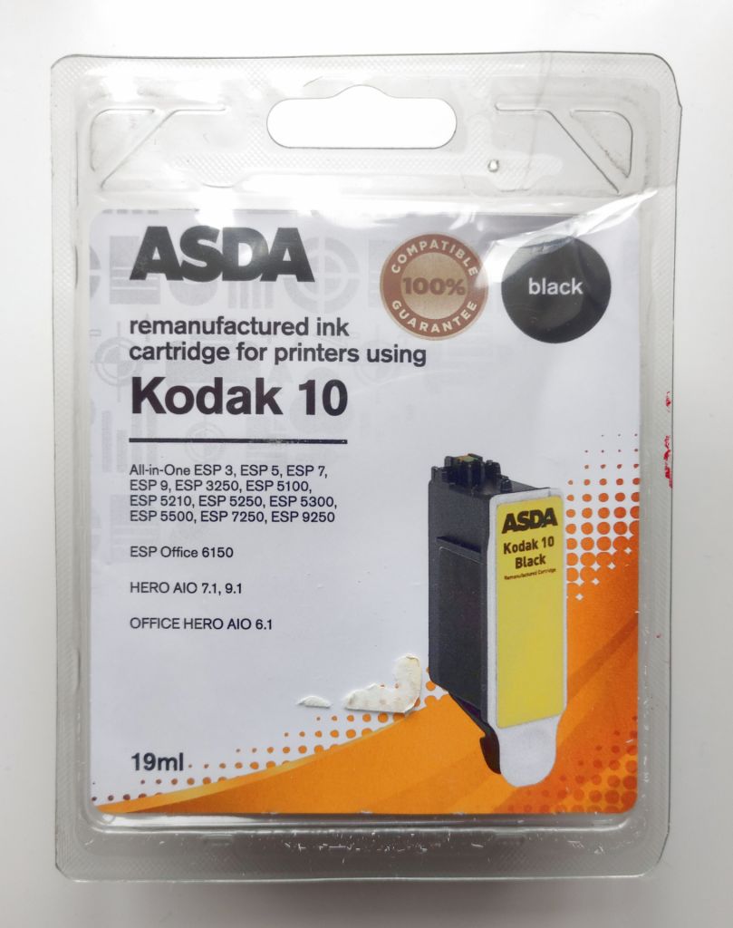 ASDA compatible 100% Kodak 10B Black Ink Cartridge Sealed! New in Box! - фото фото фото 1