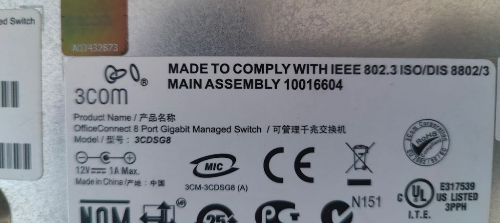 Коммутатор 3COM OfficeConnect Managed Gigabit Switch 3CDSG8 8-port № 240608101 - фото фото фото 3