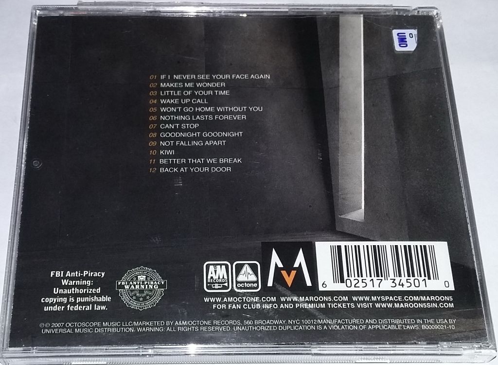MAROON 5 It Won't Be Soon Before Long  CD+DVD  US - фото фото фото 3