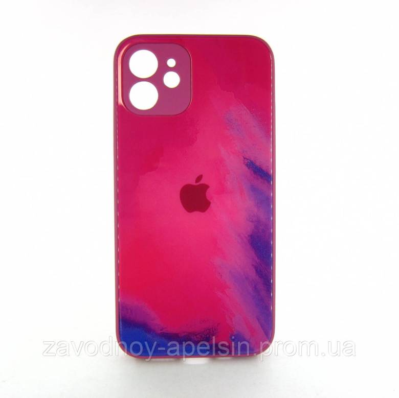 Iphone 12 Чехол разноцветный Стеклянный (Glass Art) - фото фото фото 0