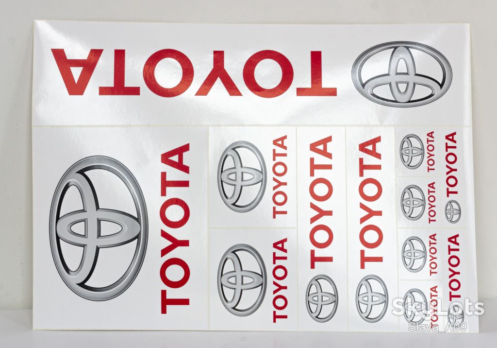 Наклейки Toyota формат А4 - фото фото фото 1