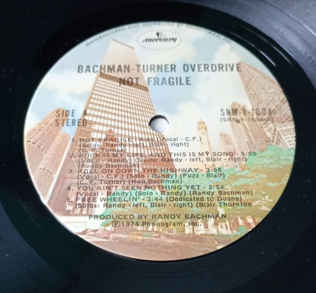 BACHMAN - TURNER OVERDRIVE Not Fragile LP VG++/EX - фото фото фото 3
