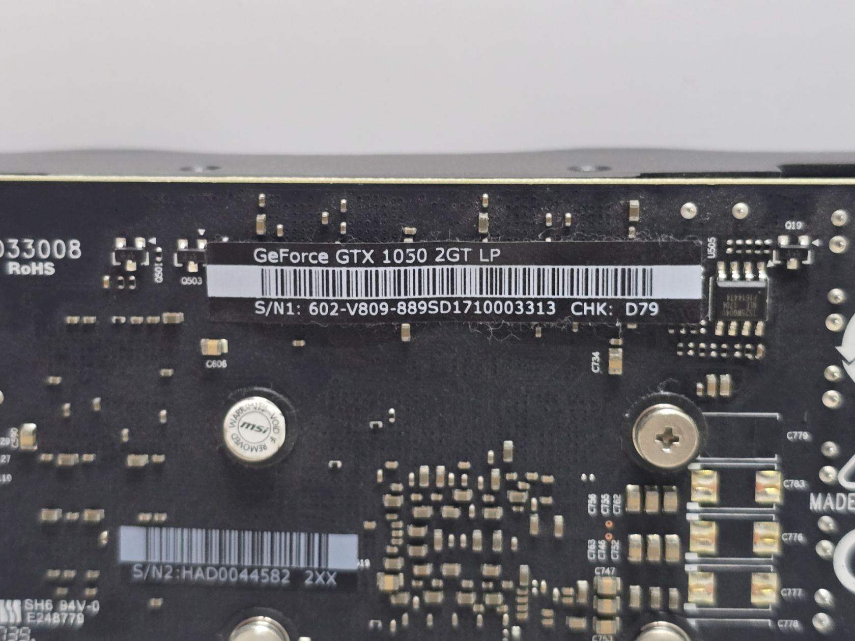 Відеокарта MSI GeForce GTX 1050 2 GB  (GDDR5,128 Bit, HDMI, PCI-Ex, Б/у) - фото фото фото 5