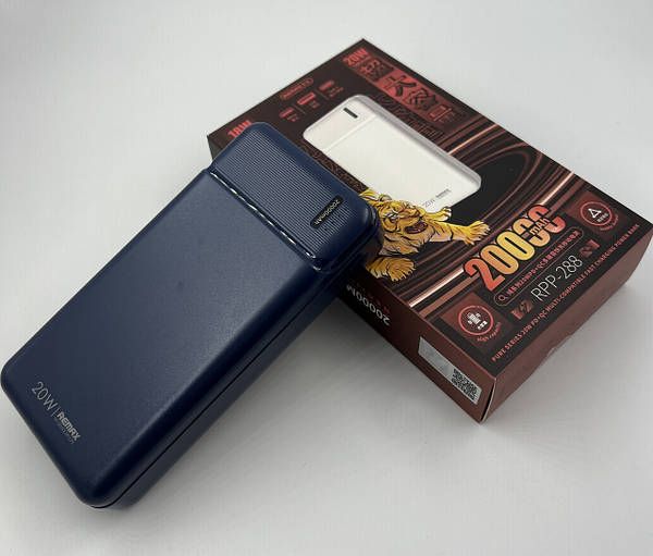 Power Bank Remax RPP-288 Pure Blue    (20000mAh/PD20W/1USB+QC3.0) - фото фото фото 0