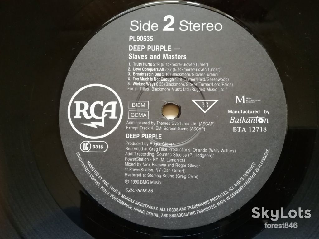 Deep Purple-Slaves and masters-NM, Болгарія - фото фото фото 4