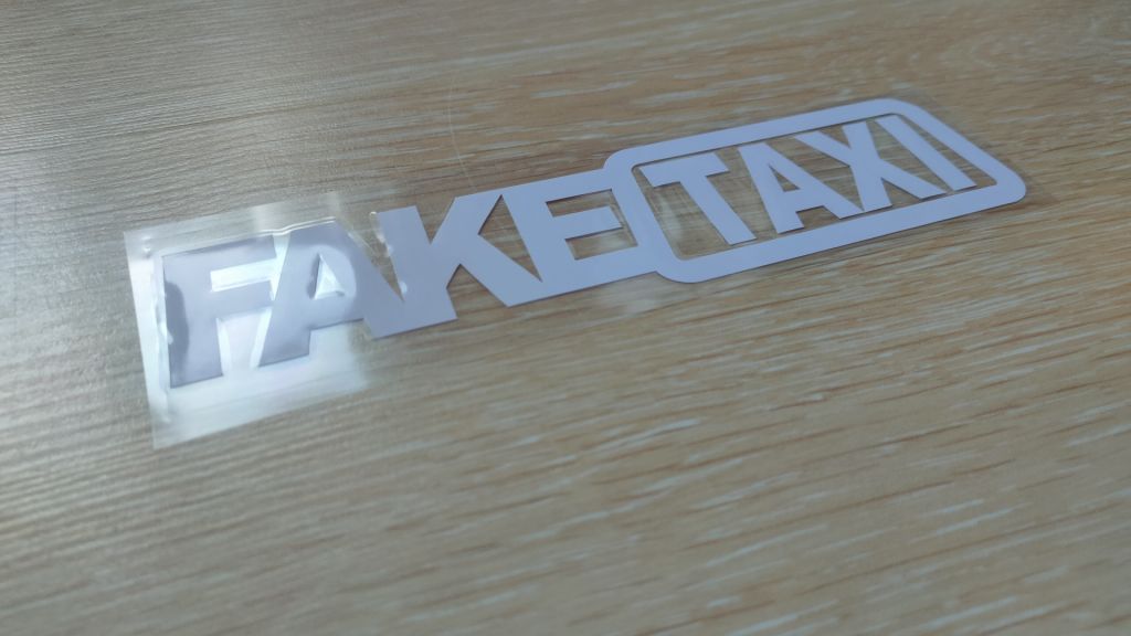 Наклейка на авто FakeTaxi Белая - фото фото фото 7