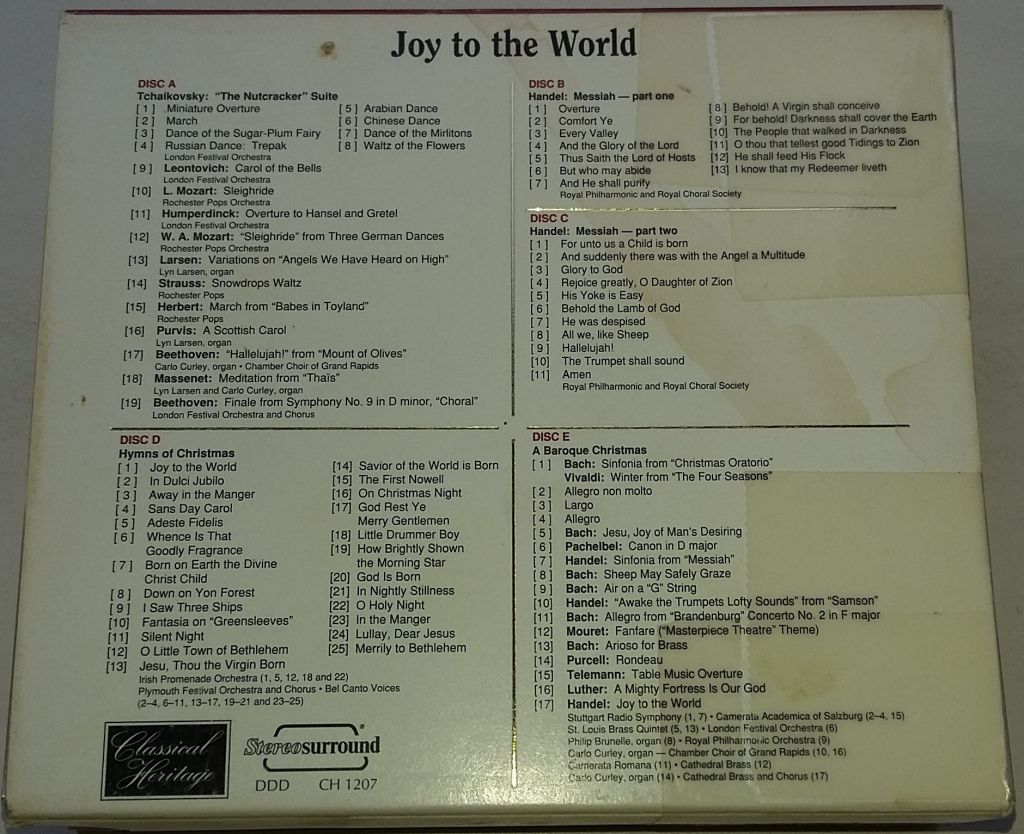VARIOUS  (Леонтович) Joy To The World 5CD-BOX US - фото фото фото 2