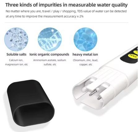TDS Meter 0-9990ppm ТДС метр, тестер жорсткості води, мінералізації - фото фото фото 1