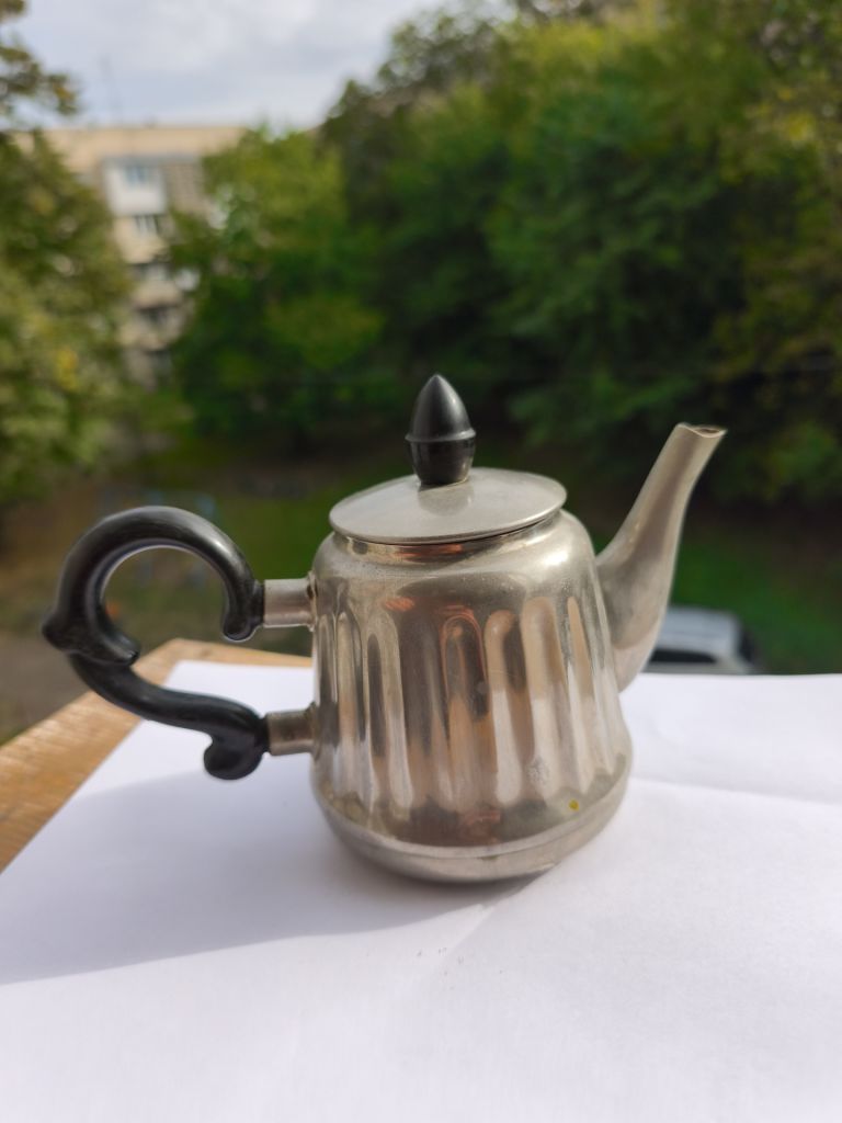 * СССР - Чайник заварник мельхиор ссср . на самовар. № 663 - фото фото фото 1