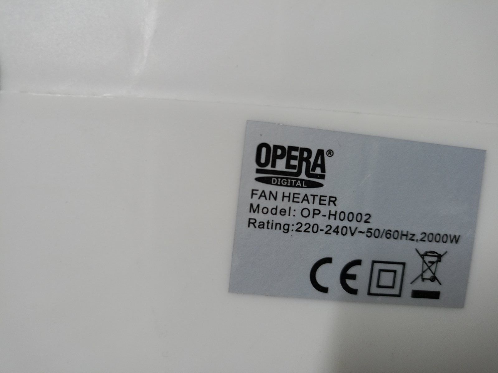43886  Тепловентилятор Opera OP-H0002 Digital Heater обігрівач підлоговий дуйчик електричний       (УЦІНКА) - фото фото фото 1