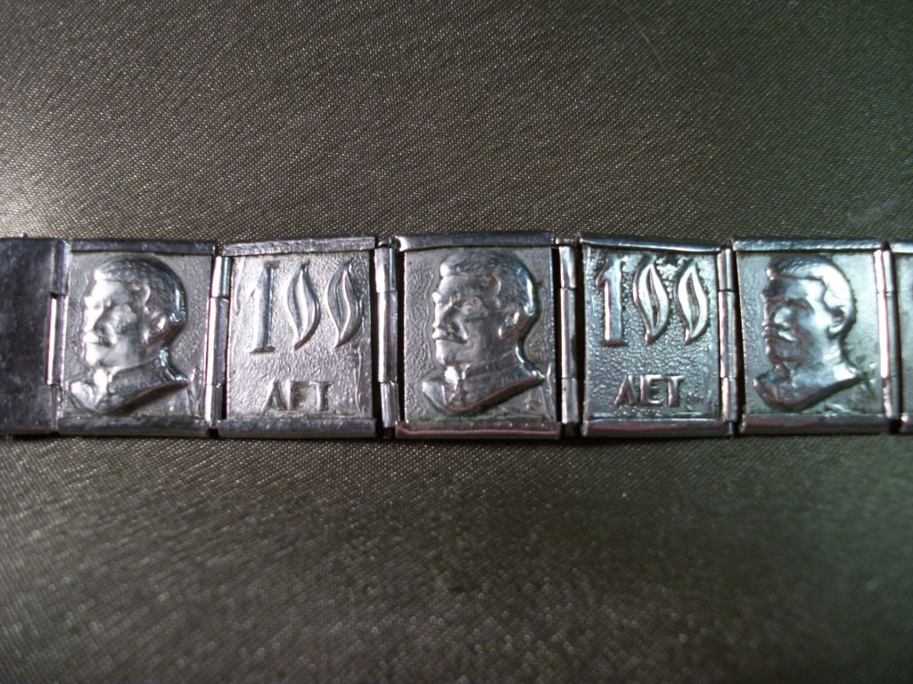 5.855 Браслет на мужские, наручные часы. Сталин 100 лет. Тяжелый металл - фото фото фото 1