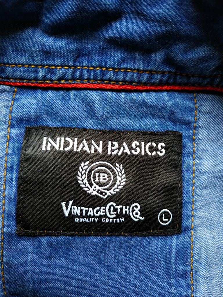 Рубашка джинсовая INDIAN BASICS p-p L  (маломерит прибл. на S) - фото фото фото 7