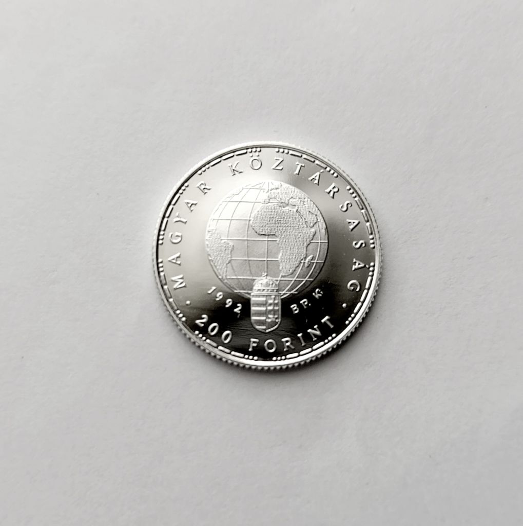 200 ФОРИНТОВ ВЕНГРИЯ 1992 состояние PROOF серебро капсула РЕДКАЯ!!! - фото фото фото 3