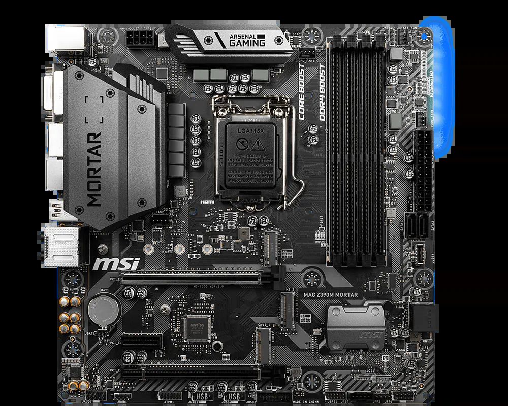 Мать 1151 v2, MSI MAG Z390M Mortar, Intel Z390 chipset - фото фото фото 0