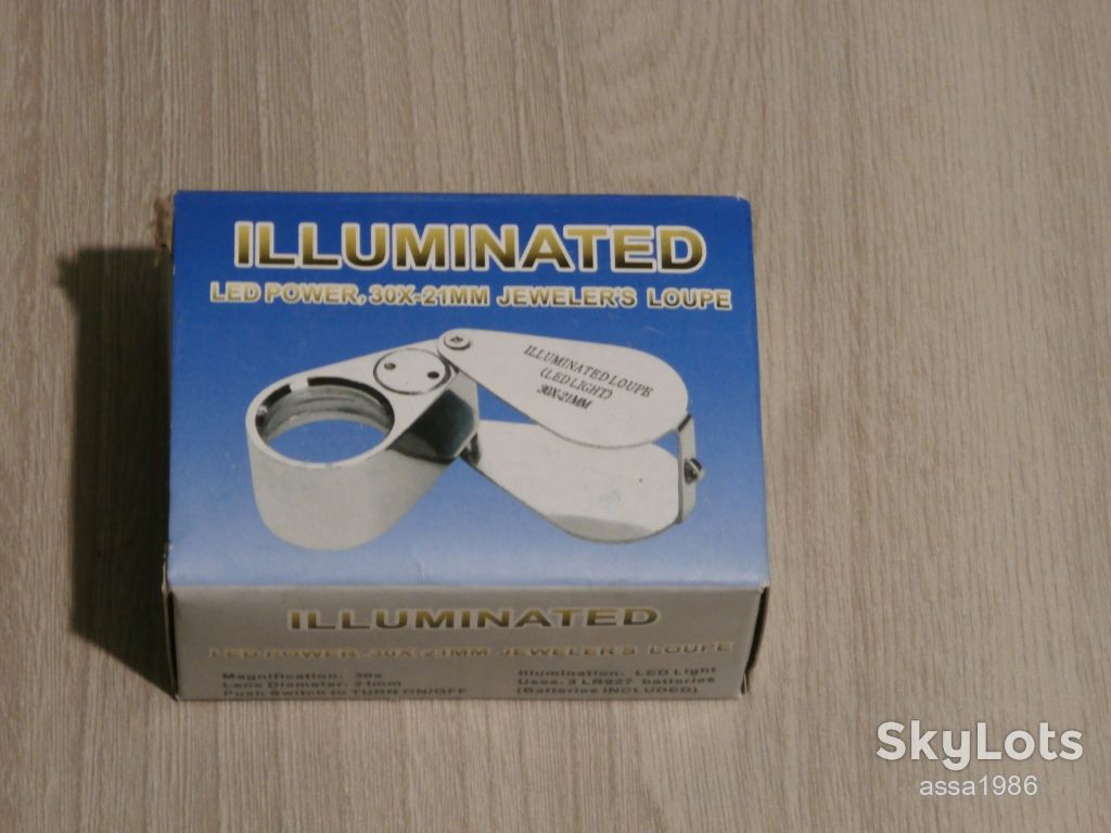 Ювелирная лупа Magnifier 21007 Увеличение 20Х,линза 21мм,LED подсветка - фото фото фото 5