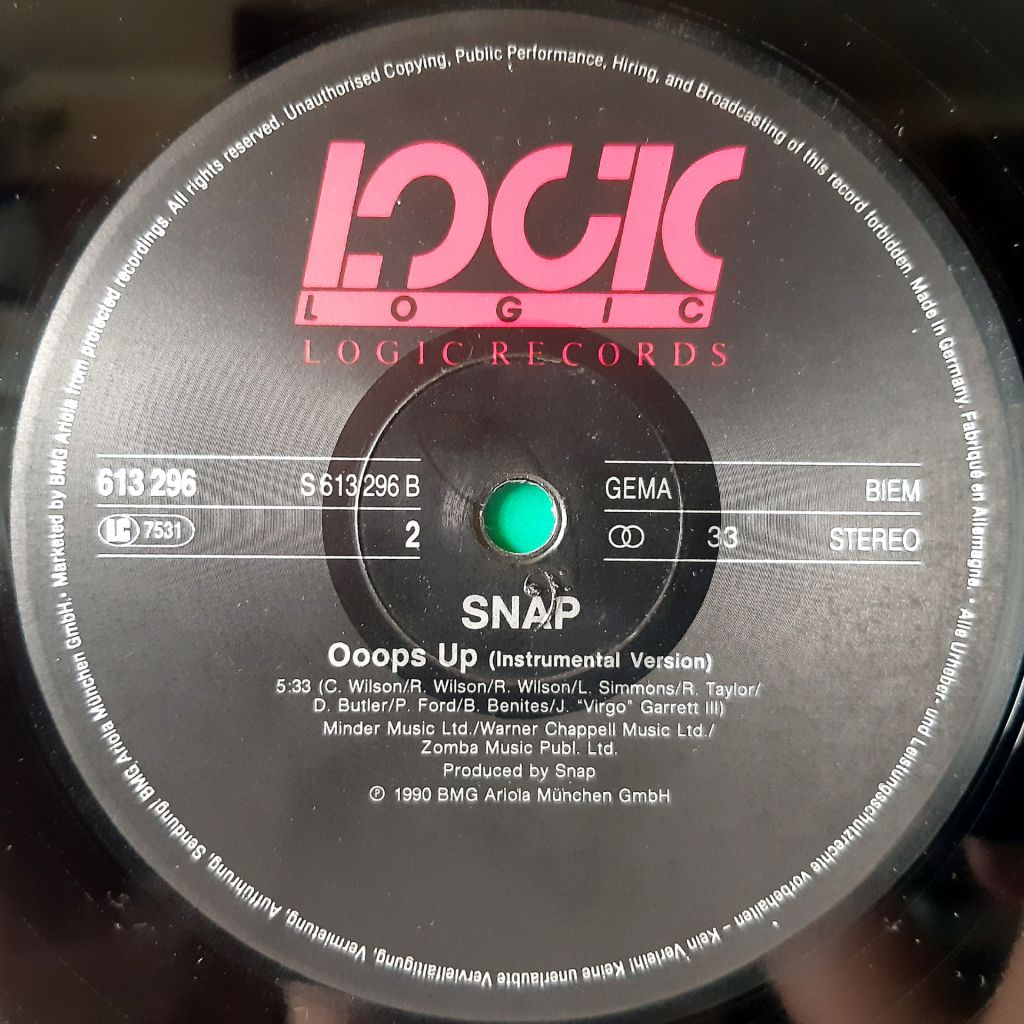 Snap! - Ooops Up - 1990.   (EP). 12. Vinyl. Пластинка. Germany. - фото фото фото 3