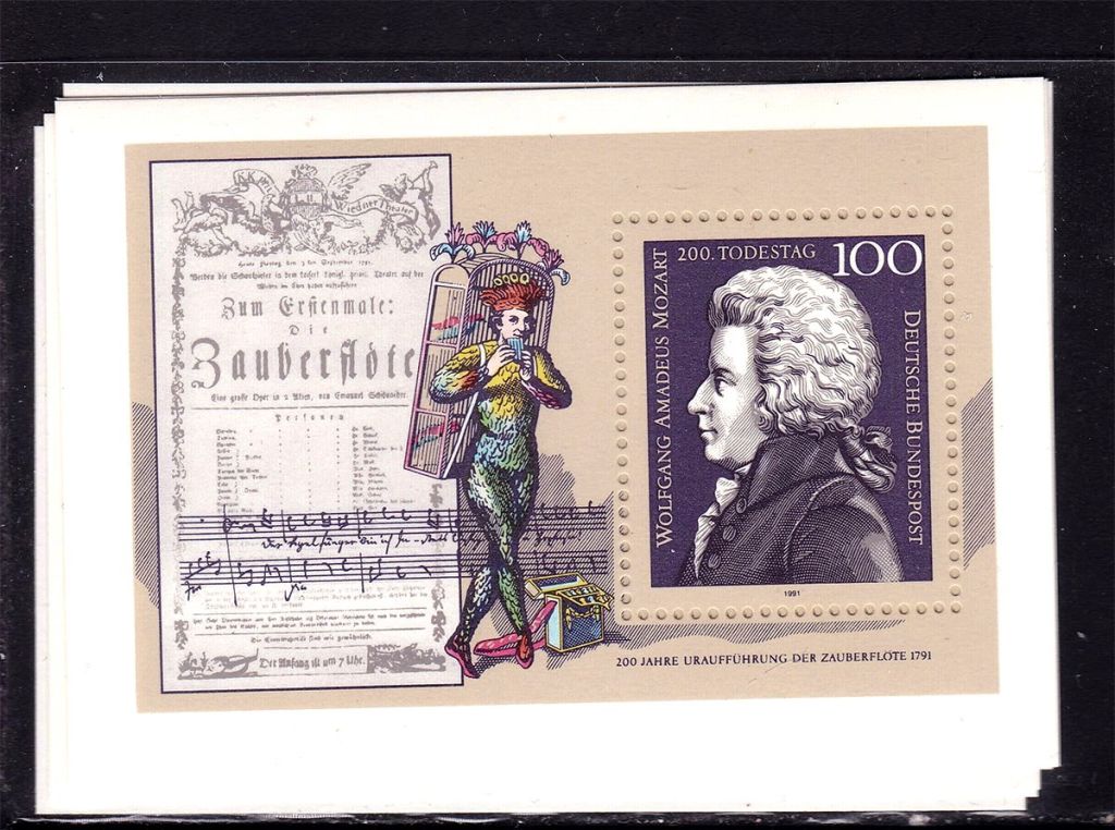 Германия   1991 г  MNH -  блок - Моцарт - фото фото фото 0
