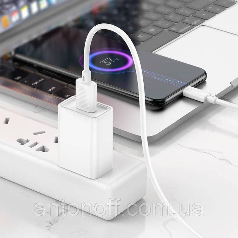 Кабель Hoco X88 Micro-USB - USB (2.4А 1 м) білий - фото фото фото 3