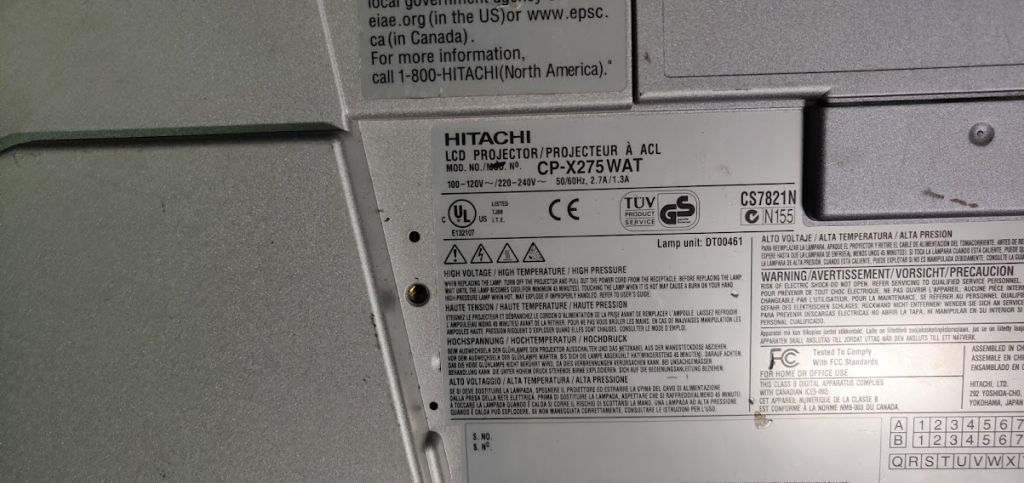 Проектор Hitachi CP-X275 № 21151210 - фото фото фото 4